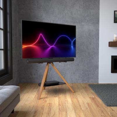 Dunelm AVF Hoxon Tripod TV Stand with Soundbar Mount Light Wood