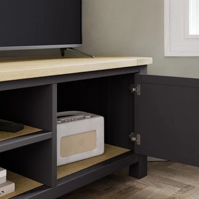 Dunelm Olney Corner TV Unit for TVs up to 55" Charcoal