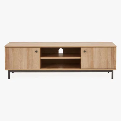 Dunelm Fulton Oak Effect Wide TV Stand Light Oak
