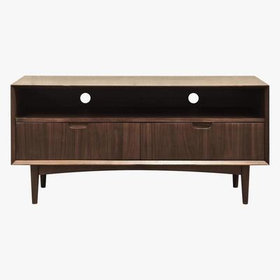 Dunelm Skandi Walnut TV Stand Chocolate Brown