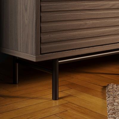 Dunelm Bryant Wooden Corner TV Stand for TVs up to 50" Walnut