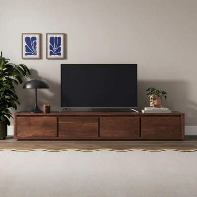 Dunelm Malik Low Super Wide TV Unit for TVs up to 85"
