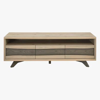 Dunelm Cadell Aged Oak TV Stand Brown