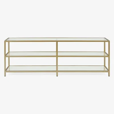 Dunelm Claudia Gold Effect Wide TV Stand Gold