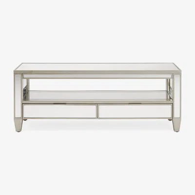 Dunelm Fitzgerald Mirrored TV Stand Silver