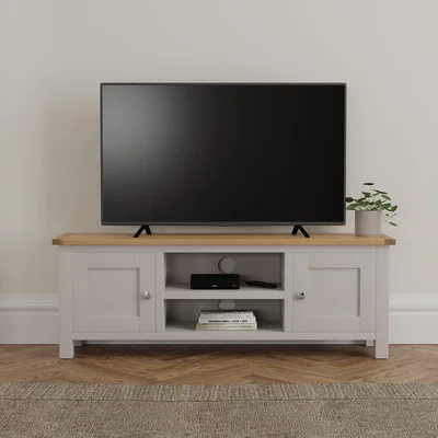 Dunelm Bromley Grey Wide TV Stand Grey