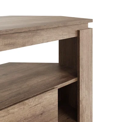 Dunelm Canyon Oak Corner TV Unit for TVs up to 44" Light Wood