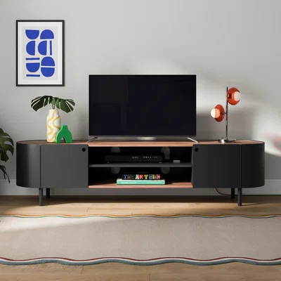 Dunelm Elements Griffin Extra Wide Tv Unit for Tvs Up To 80 Classic Blue