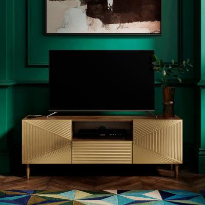 Dunelm Imara Wide Mango Wood TV Unit Brown