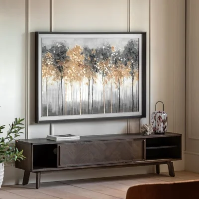 Dunelm Return - Hanley Parquet Wide TV Unit for TVs up to 75"