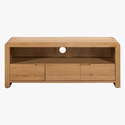 Dunelm Curve Oak TV Unit Oak (Brown)