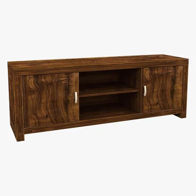 Dunelm Hampton Acacia Dark Wood TV Stand Natural