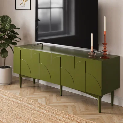 Dunelm Gia Wide TV Unit Moss Green