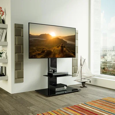 Dunelm Lesina Pedestal TV Stand Black
