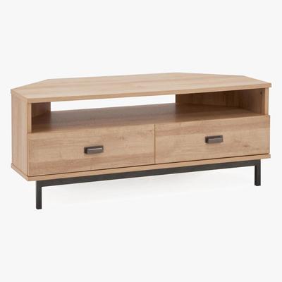 Dunelm Fulton Oak Effect Corner TV Stand Light Oak