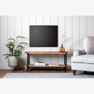 Dunelm Newark TV Stand, Oak Effect Light Brown