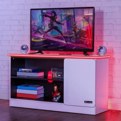 Dunelm Return - X Rocker Carbon Tek TV Media Cabinet with Neo Fibre LED for TVs up to 42"
