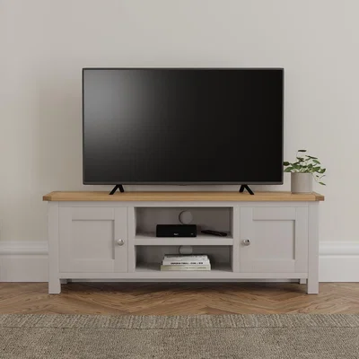 Dunelm Return - Bromley Wide TV Unit for TVs up to 55, Grey Grey