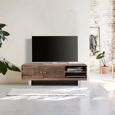 Dunelm Indus Valley Railway Sleeper TV Stand Natural
