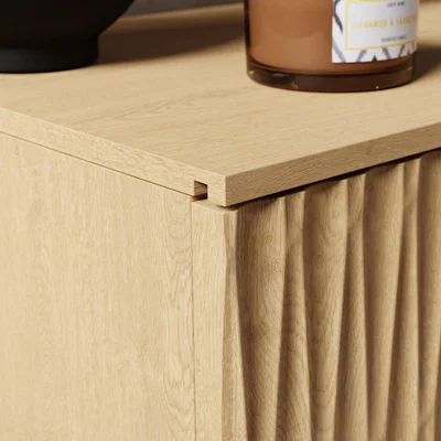Dunelm Inga Small TV Unit for TVs up to 44", Oak Effect