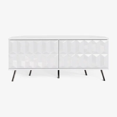 Furniture Village Alpha Corner TV Unit with SMART LED Lighting - White