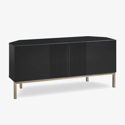 Furniture Village Delta Corner TV Unit with Smart LED Lighting - Black