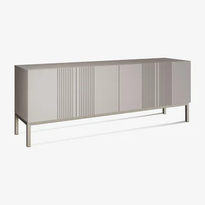 Furniture Village Delta Large TV Unit with Smart LED Lighting - Grey