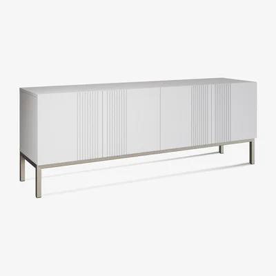Furniture Village Delta Large TV Unit with Smart LED Lighting - White