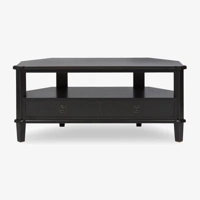 Furniture Village Laura Ashley - Henshaw 2 Drawer Corner TV Unit - Black