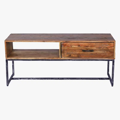 Furniture Village Fire 1 Drawer TV Cabinet - Brown