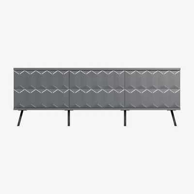 Furniture Village Alpha TV Unit with SMART LED Lighting - Grey