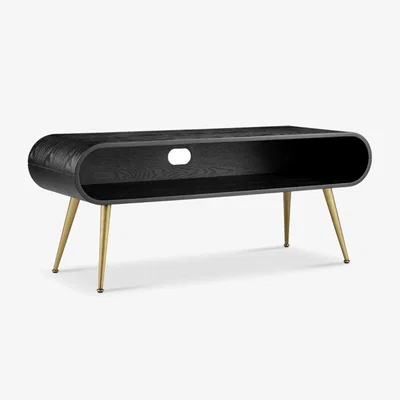Furniture Village Nina TV Unit - Black & Gold