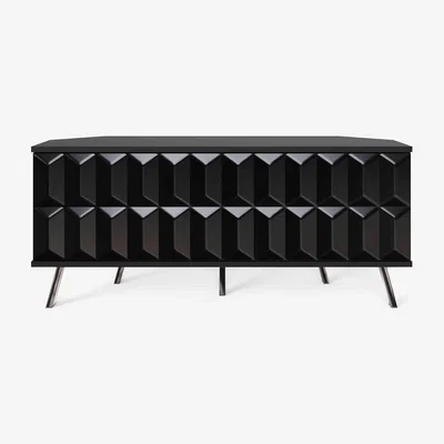 Furniture Village Alpha Corner TV Unit with SMART LED Lighting - Black