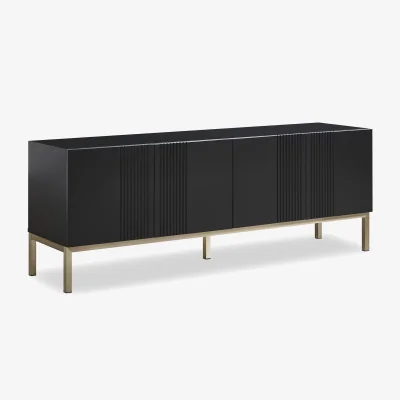Furniture Village Delta Large TV Unit with Smart LED Lighting - Black