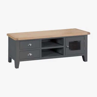Furniture123 Charcoal TV Unit with Storage - TVs up to 65