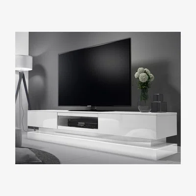 Furniture123 GRADE A1 - Evoque Large White High Gloss TV Unit with LED Lighting - TV's up to 70