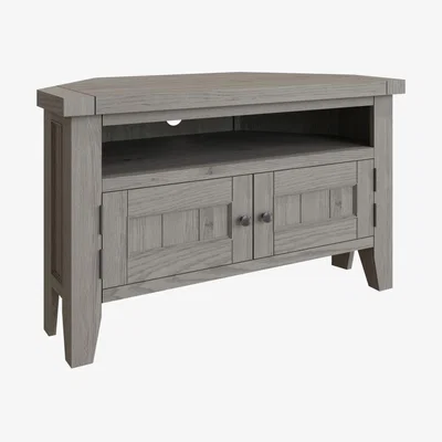 Furniture123 Grey Oak Corner TV Unit with Storage - Ambleside