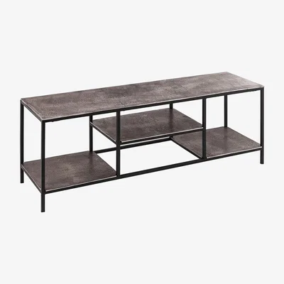 Furniture123 Silver TV Unit with Shelves -  Farrah