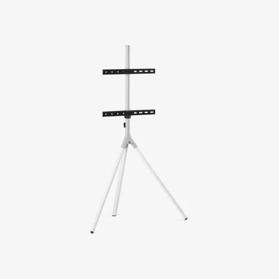 Furniture123 Full Metal Tripod Arctic White TV Stand for Screen Size 32-65 inch