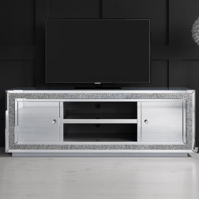 Furniture123 Mirrored Crushed Diamond TV Unit - TV's up to 65 - Jade Boutique