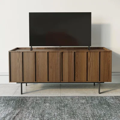 Furniture123 Walnut Two Door TV Unit - TV's up to 50 - Helmer