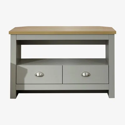 Habitat Lancaster 1 Drawer Corner TV Unit - Grey