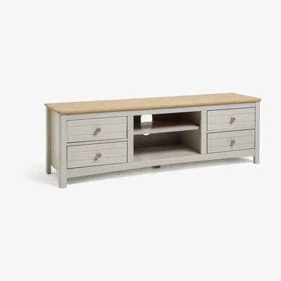 Habitat Habitat Bournemouth 4 Drawer TV Unit - Light Grey