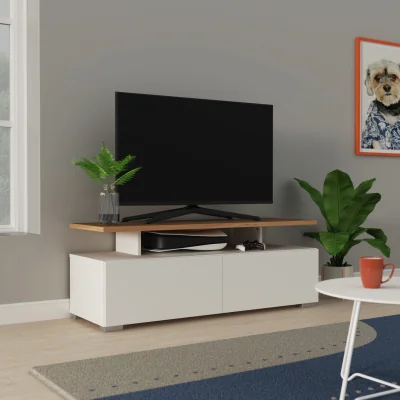 Habitat Habitat Floating Top TV Unit - White and Oak