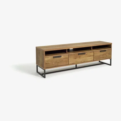Habitat Habitat Nomad 3 Drawer Large TV Unit - Oak