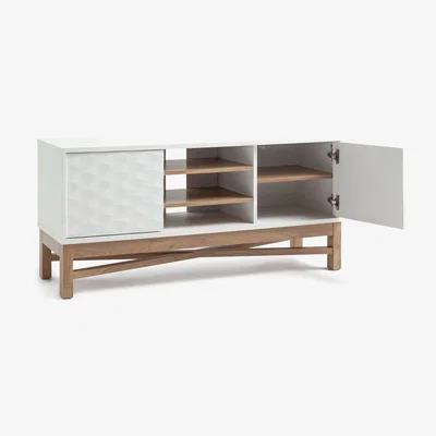 Habitat Habitat Zander Textured TV Unit - White & Oak Effect