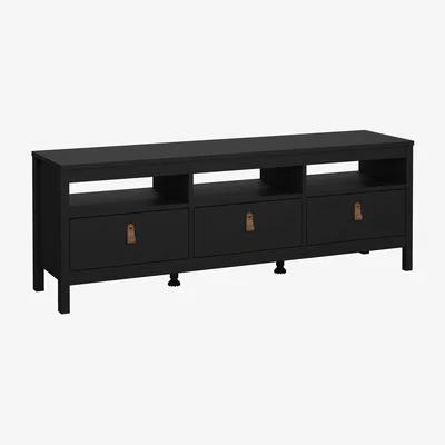 Habitat Tvilum Madrid 3 Drawer TV Unit - Black