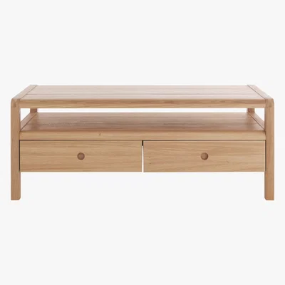 Habitat Radius Oak Tv Stand With Two Storage Drawers, Oak