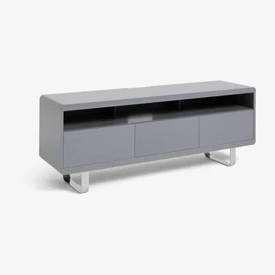 Habitat Habitat Sleigh 2 Door 1 Drawer TV Unit - Gloss Grey
