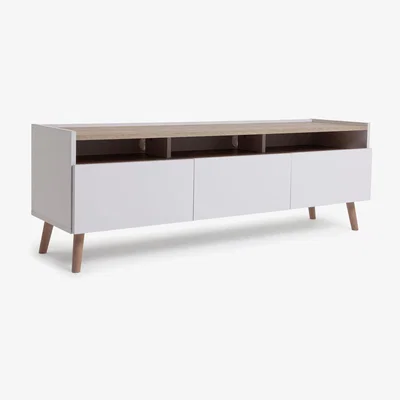 Habitat Habitat Skandi 3 Drawer TV Unit - White Two Tone